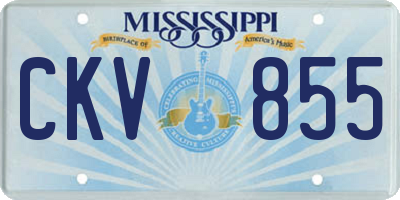 MS license plate CKV855