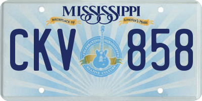 MS license plate CKV858