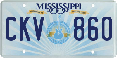 MS license plate CKV860