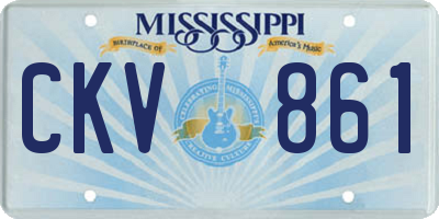 MS license plate CKV861