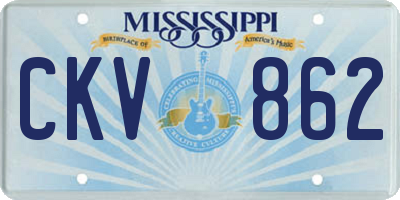 MS license plate CKV862