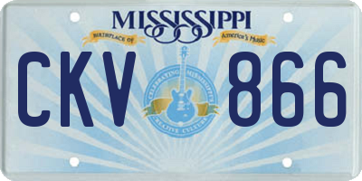 MS license plate CKV866