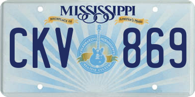 MS license plate CKV869
