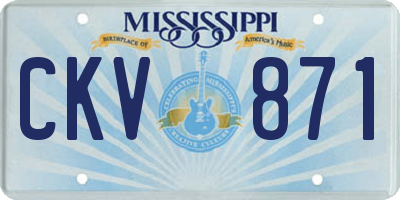 MS license plate CKV871