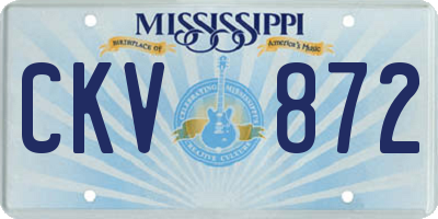 MS license plate CKV872