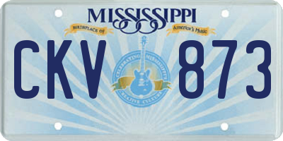 MS license plate CKV873