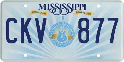MS license plate CKV877