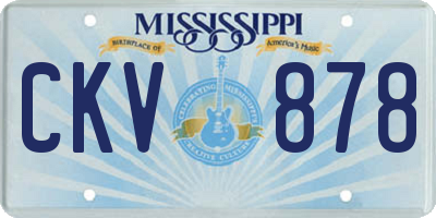 MS license plate CKV878