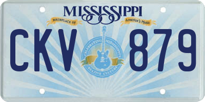 MS license plate CKV879