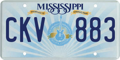MS license plate CKV883