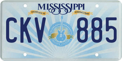 MS license plate CKV885