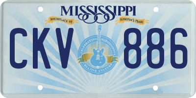 MS license plate CKV886