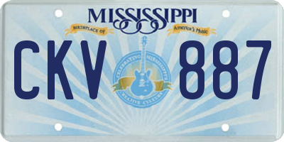 MS license plate CKV887