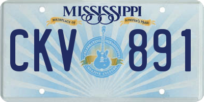MS license plate CKV891