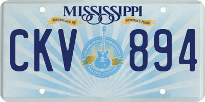 MS license plate CKV894