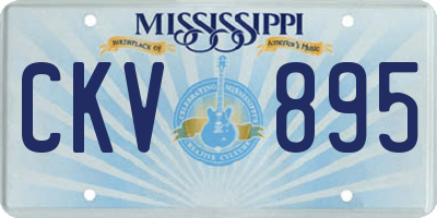 MS license plate CKV895