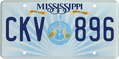 MS license plate CKV896
