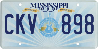 MS license plate CKV898