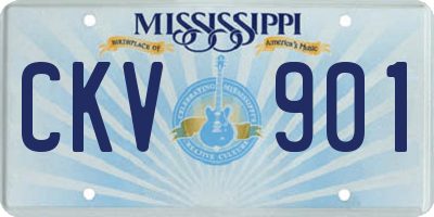 MS license plate CKV901