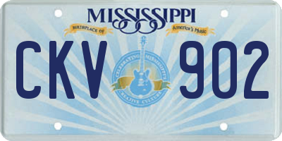 MS license plate CKV902