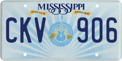 MS license plate CKV906