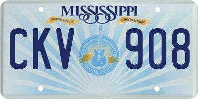MS license plate CKV908