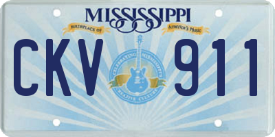 MS license plate CKV911
