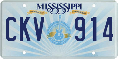 MS license plate CKV914