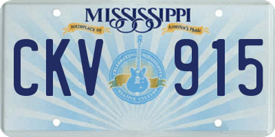 MS license plate CKV915