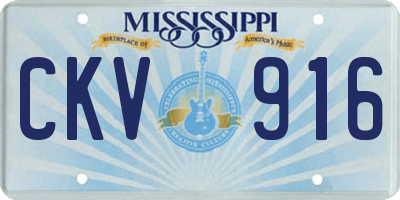 MS license plate CKV916