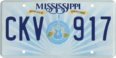 MS license plate CKV917