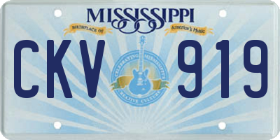 MS license plate CKV919