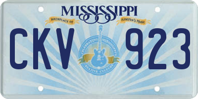 MS license plate CKV923