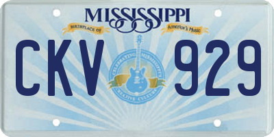 MS license plate CKV929
