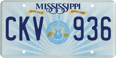 MS license plate CKV936