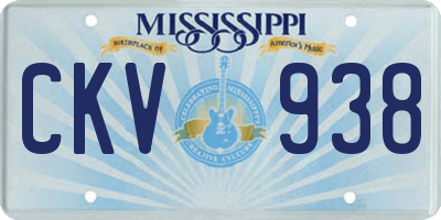 MS license plate CKV938