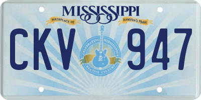 MS license plate CKV947