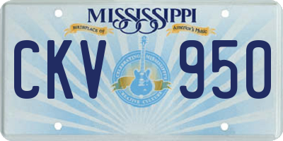 MS license plate CKV950