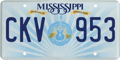 MS license plate CKV953