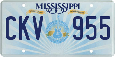MS license plate CKV955