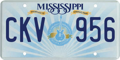 MS license plate CKV956