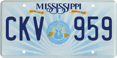 MS license plate CKV959