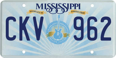 MS license plate CKV962