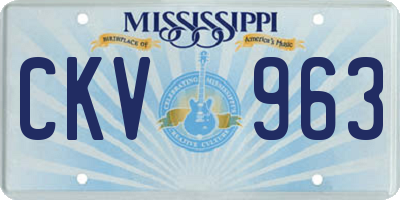 MS license plate CKV963