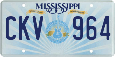 MS license plate CKV964
