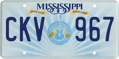 MS license plate CKV967