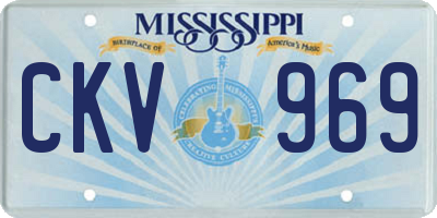 MS license plate CKV969