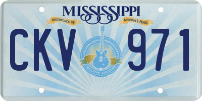 MS license plate CKV971
