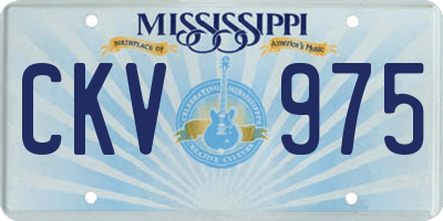 MS license plate CKV975