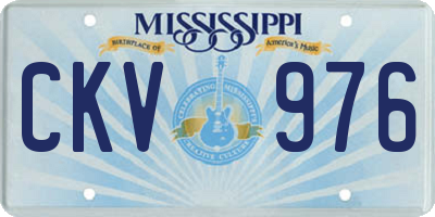 MS license plate CKV976